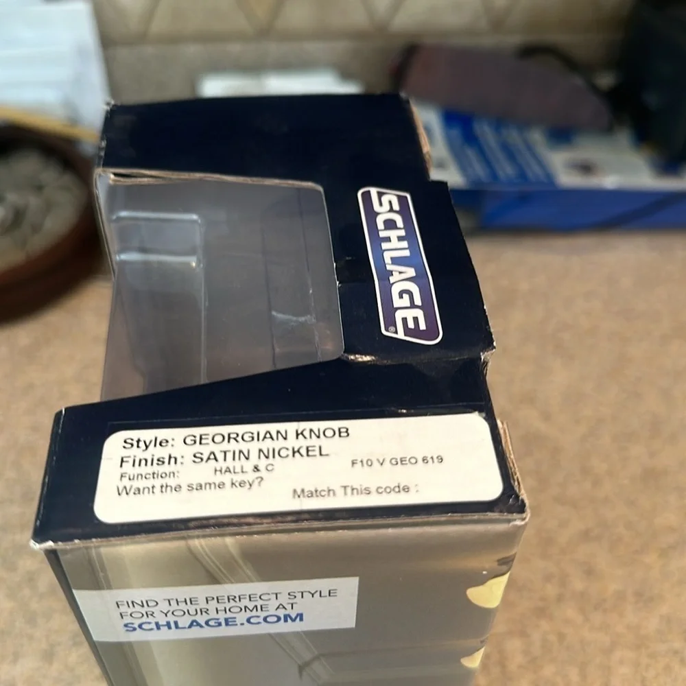 Schlage hall and closet door knob new